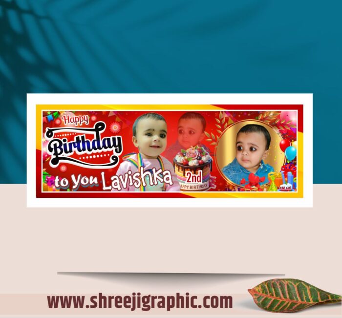 happy birthday banner design - Image 1