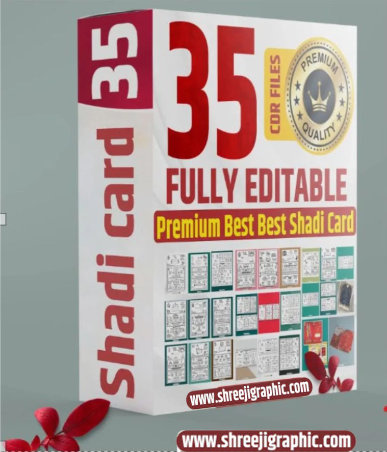 35 Premium Shadi Card Screen Printing Design Pack CDR 35 Premium Shadi Card Screen Printing Design Pack CDR - Image 1