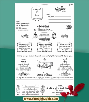 Screen Shadi Card Printing Design